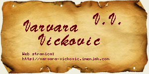 Varvara Vicković vizit kartica